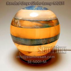 Banded Onyx Globe Lamp